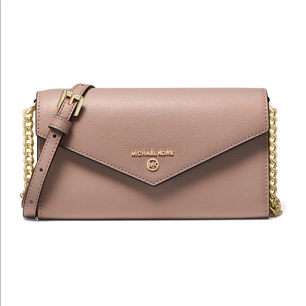 Michael Kors Large Envelope Phone Crossbody in Blush NWT